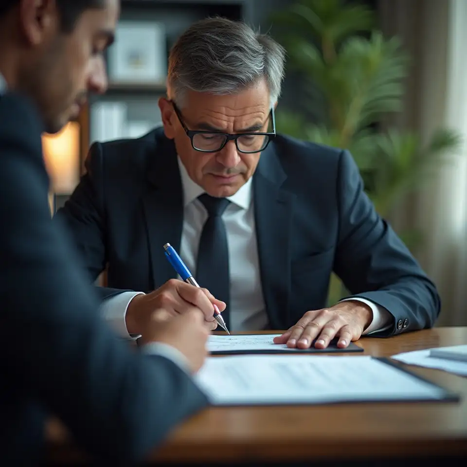 Pequeno empresário negociando contrato com fornecedor estrangeiro